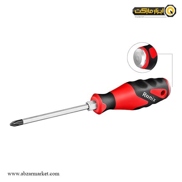 پیچ گوشتی چهارسو ضربه خور رونیکس دسته TPR مدل RH-29-2